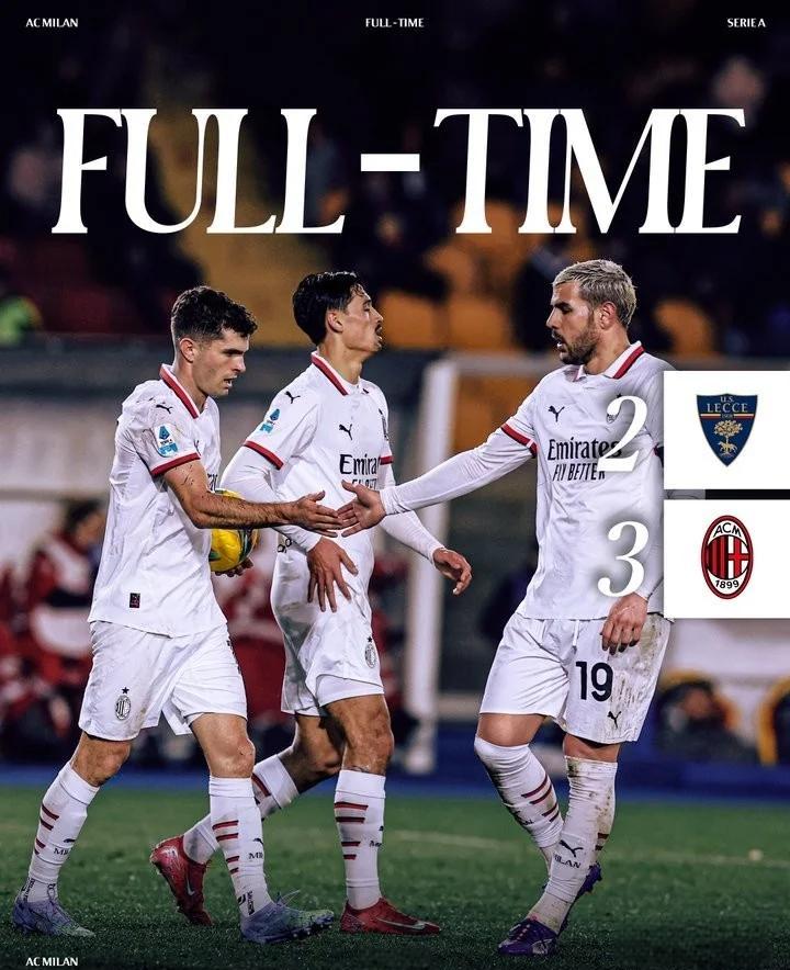 关于AC米兰遭遇惨败，积分榜掉队的信息